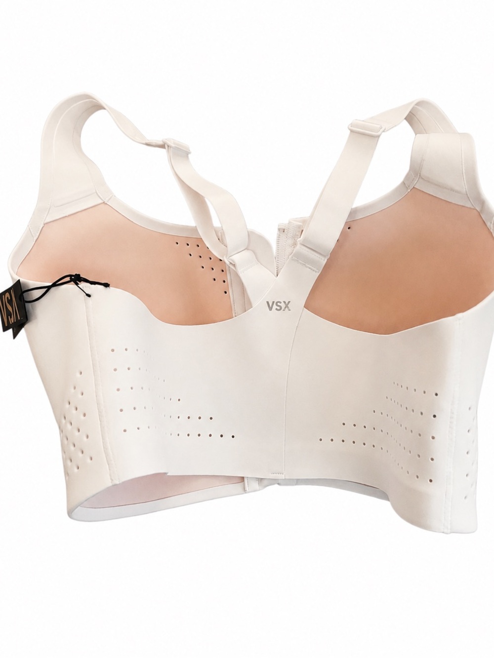 Victoria's Secret Featherweight Front-Zip Sports Bra - White - Picture 3 of 9